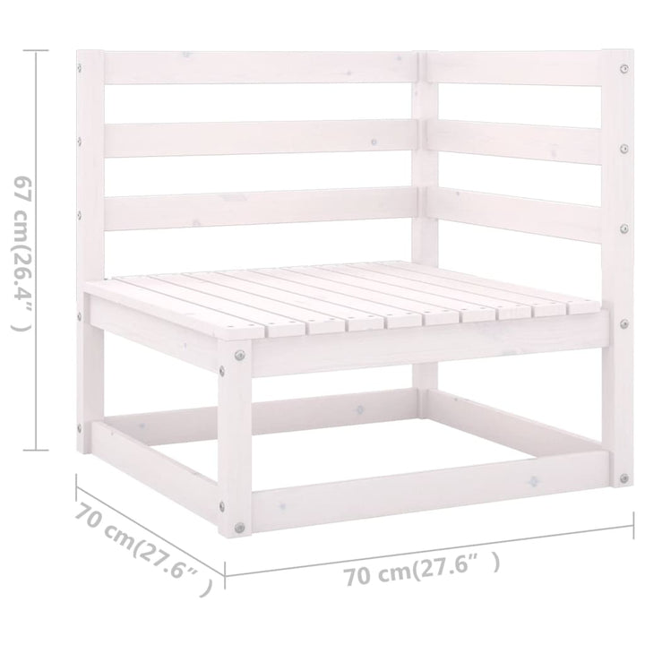 Set Mobilier De Grădină, 9 Piese, , Lemn Masiv De Pin