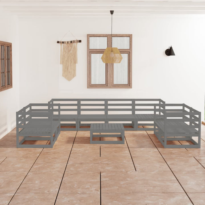 Set Mobilier De Grădină, 9 Piese, , Lemn Masiv De Pin