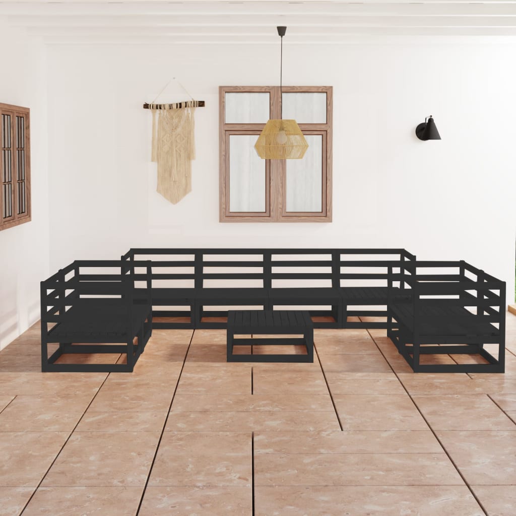 Set Mobilier De Grădină, 9 Piese, , Lemn Masiv De Pin
