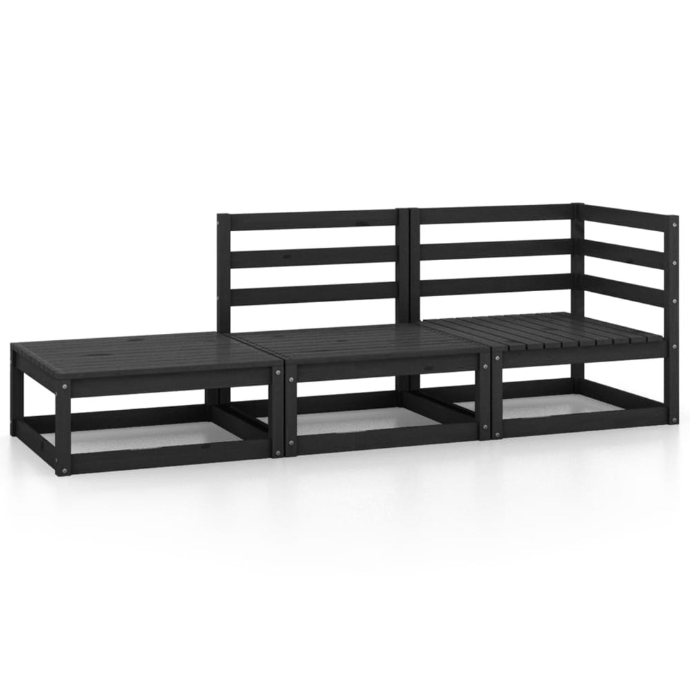 Set Mobilier De Grădină, 3 Piese, , Lemn Masiv De Pin