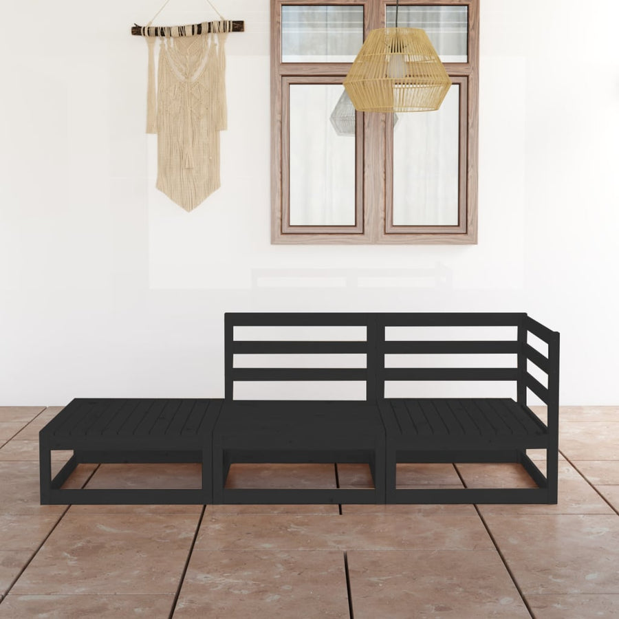 Set Mobilier De Grădină, 3 Piese, , Lemn Masiv De Pin