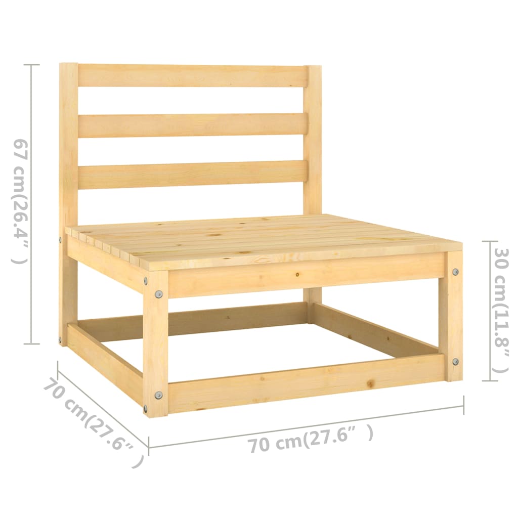 Set Mobilier De Grădină, 5 Piese, Lemn Masiv De Pin