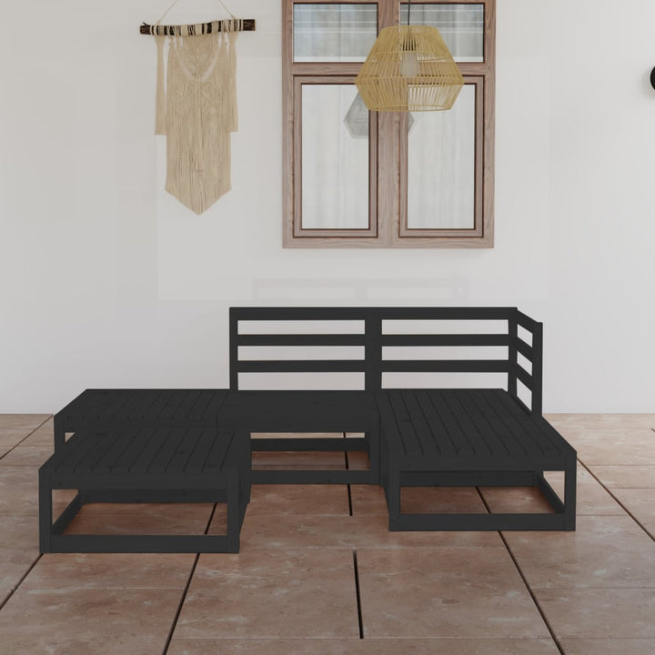 Set Mobilier De Grădină, 5 Piese, Lemn Masiv De Pin