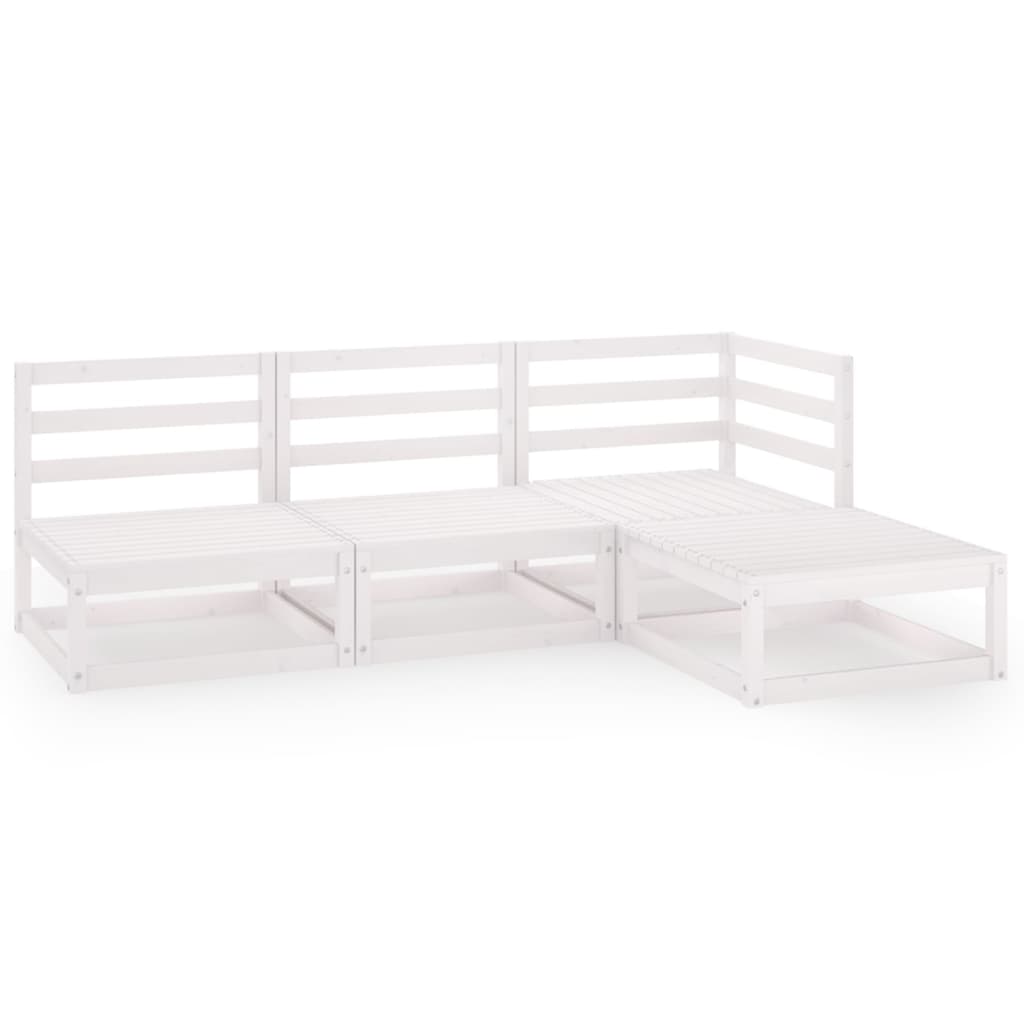 Set Mobilier De Grădină, 4 Piese, , Lemn Masiv De Pin