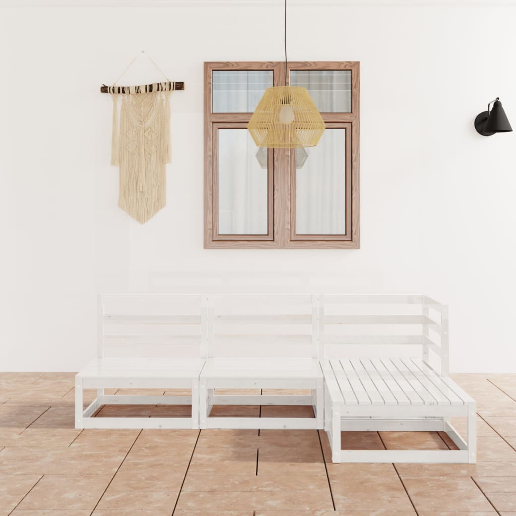 Set Mobilier De Grădină, 4 Piese, , Lemn Masiv De Pin
