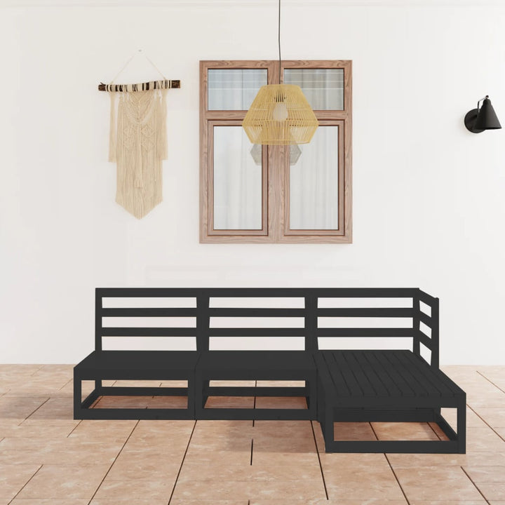 Set Mobilier De Grădină, 4 Piese, , Lemn Masiv De Pin