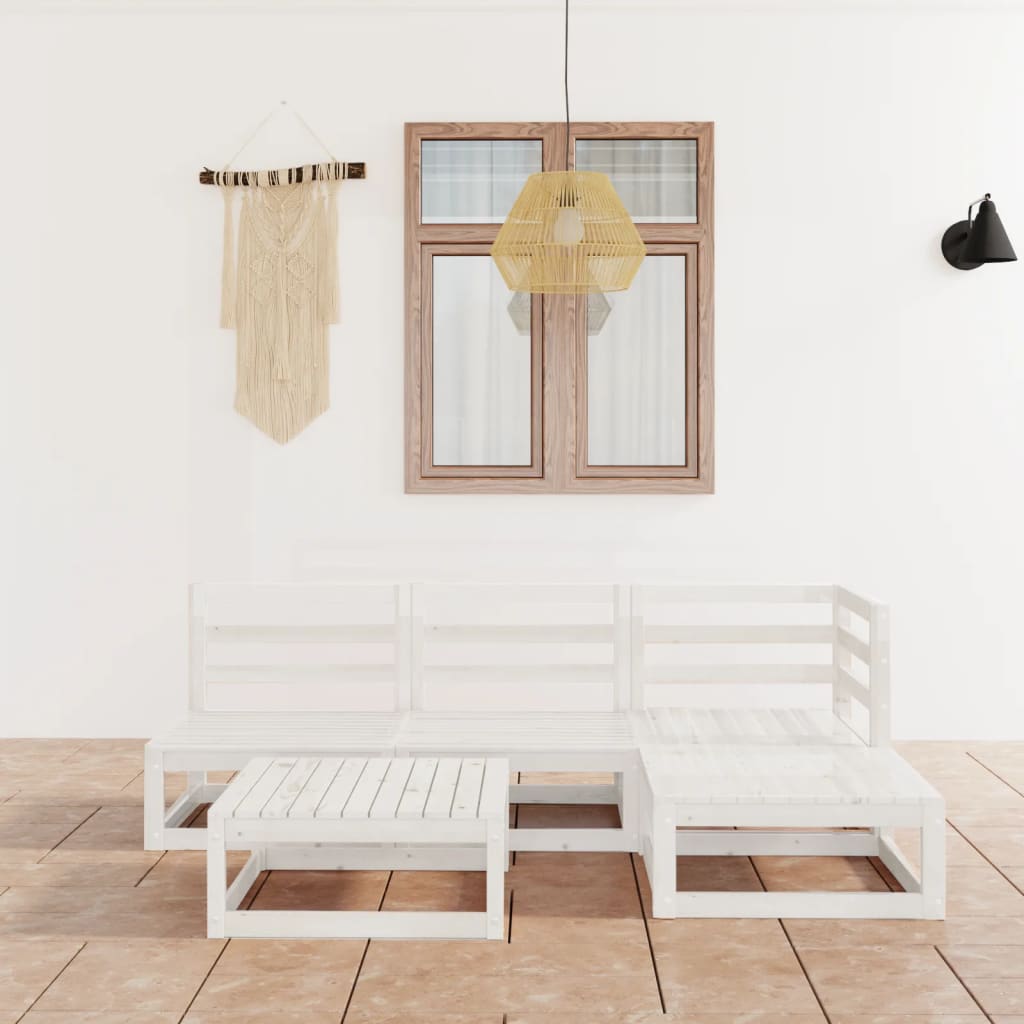 Set Mobilier De Grădină, 4 Piese, , Lemn Masiv De Pin