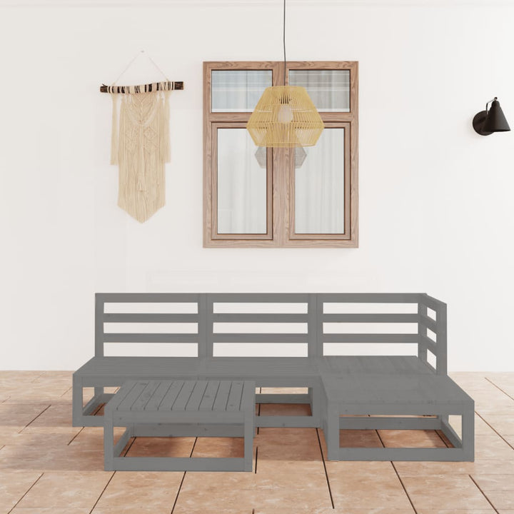 Set Mobilier De Grădină, 4 Piese, , Lemn Masiv De Pin
