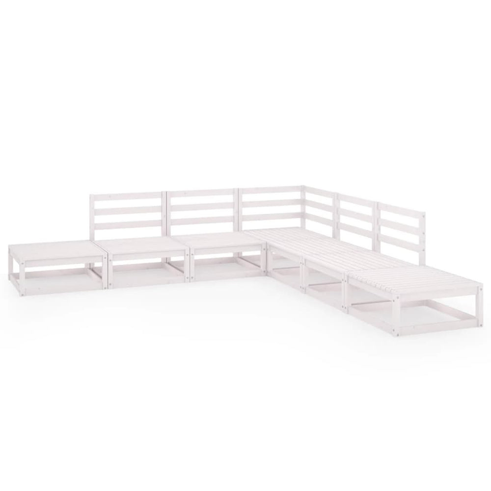 Set Mobilier De Grădină, 7 Piese, , Lemn Masiv De Pin