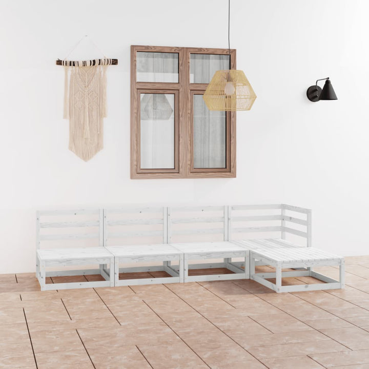 Set Mobilier De Grădină, 5 Piese, , Lemn Masiv De Pin