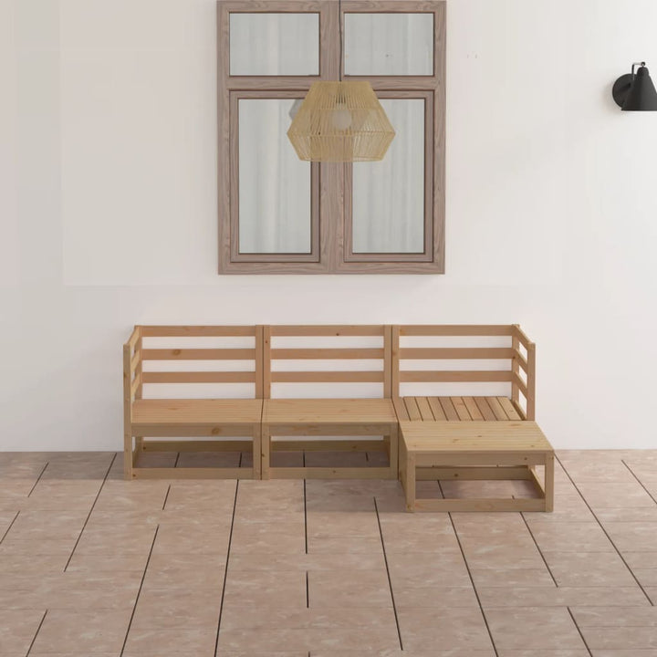 Set Mobilier De Grădină, 4 Piese, Lemn Masiv De Pin