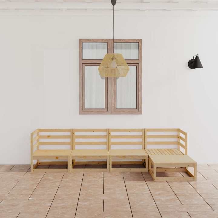 Set Mobilier De Grădină, 5 Piese, , Lemn Masiv De Pin