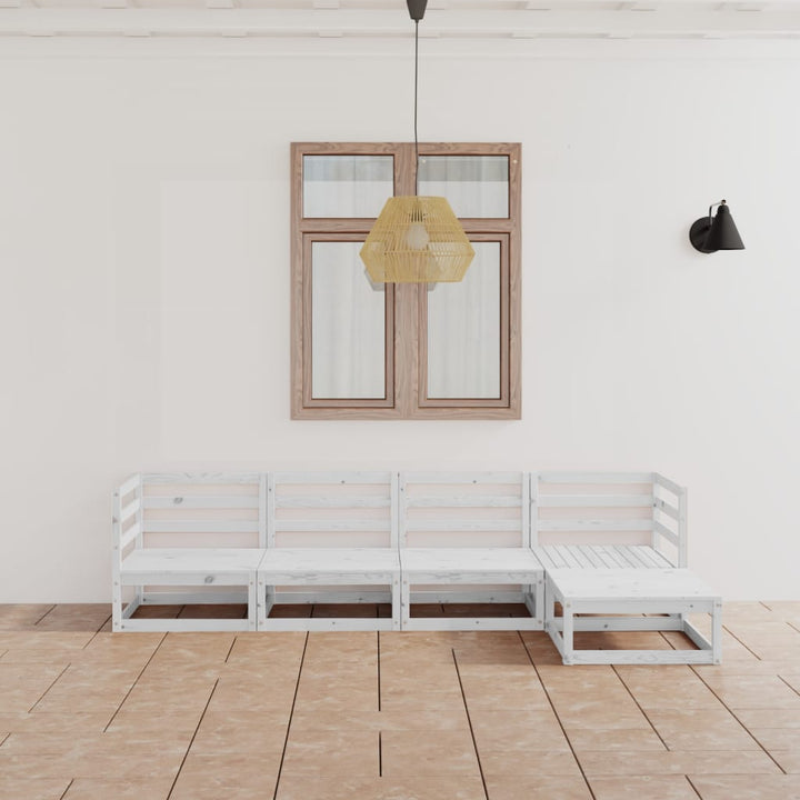 Set Mobilier De Grădină, 5 Piese, , Lemn Masiv De Pin