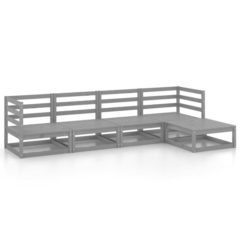 Set Mobilier De Grădină, 5 Piese, , Lemn Masiv De Pin