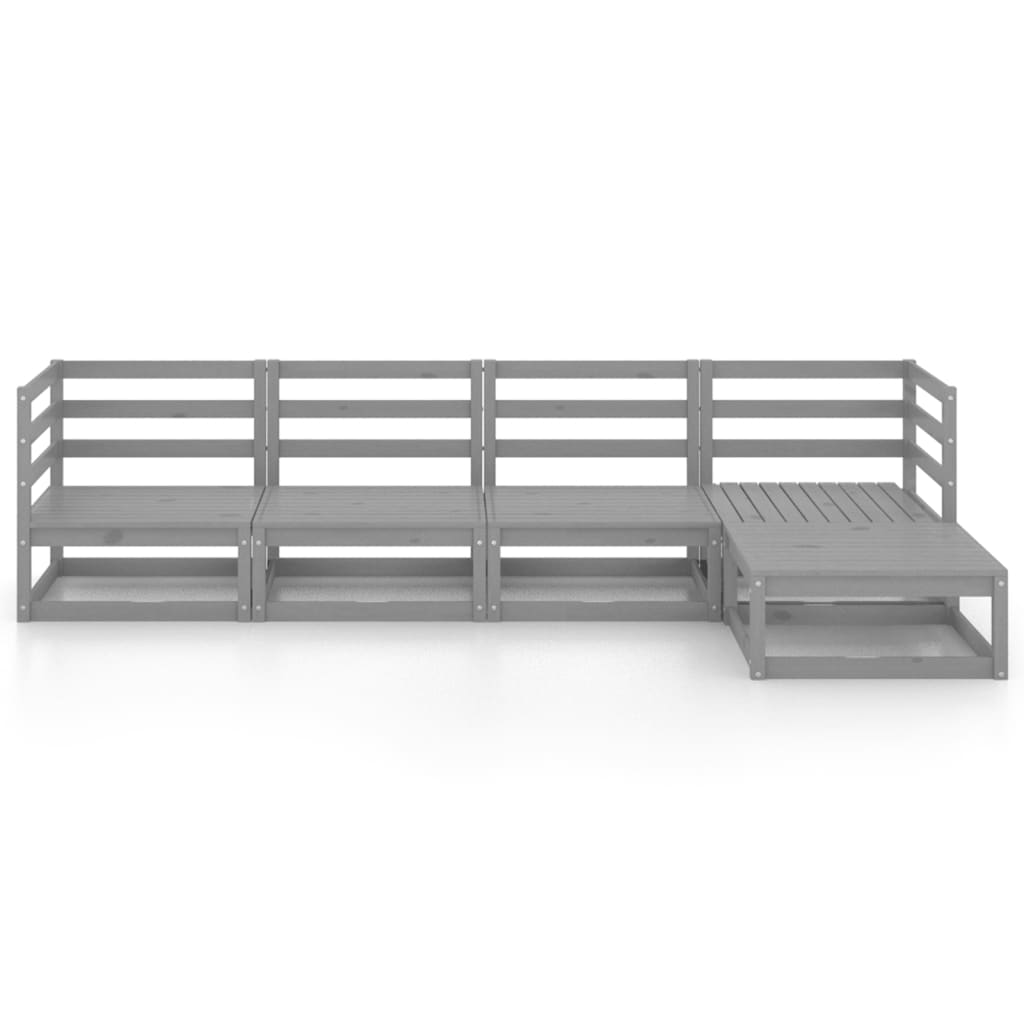 Set Mobilier De Grădină, 5 Piese, , Lemn Masiv De Pin