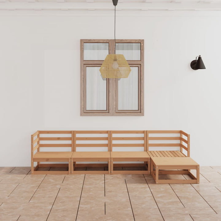 Set Mobilier De Grădină, 5 Piese, , Lemn Masiv De Pin