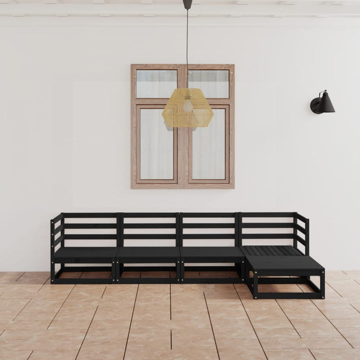 Set Mobilier De Grădină, 5 Piese, , Lemn Masiv De Pin