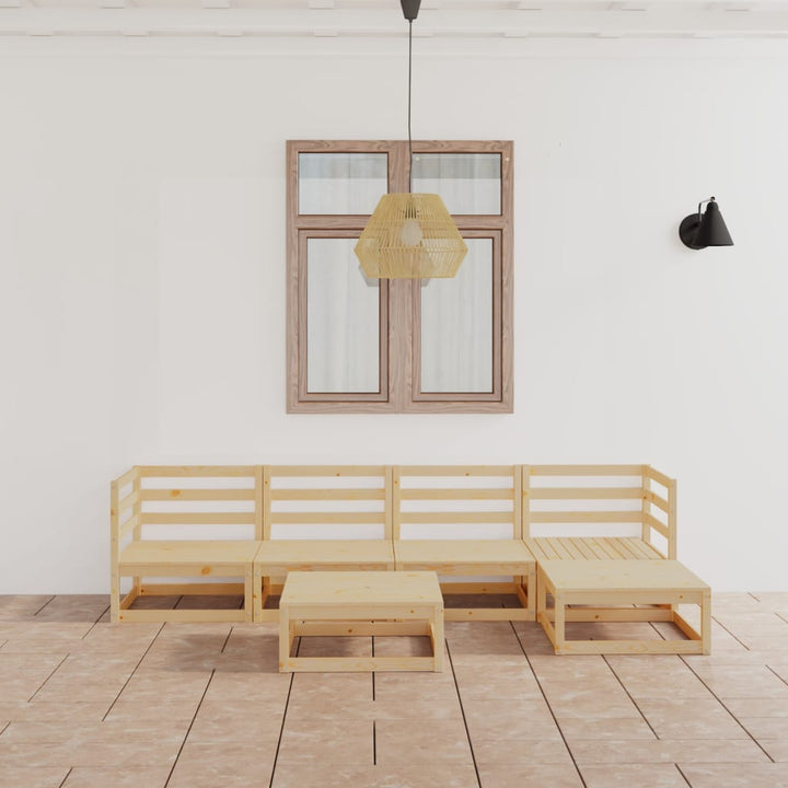 Set Mobilier De Grădină, 6 Piese, , Lemn Masiv De Pin