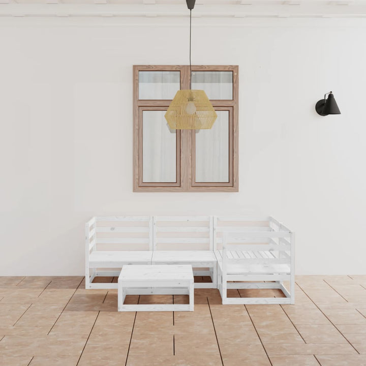 Set Mobilier De Grădină, 5 Piese, Lemn Masiv De Pin