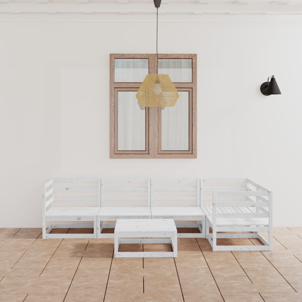 Set Mobilier De Grădină, 6 Piese, , Lemn Masiv De Pin