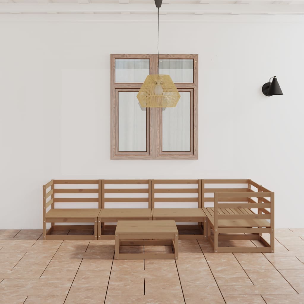 Set Mobilier De Grădină, 6 Piese, , Lemn Masiv De Pin