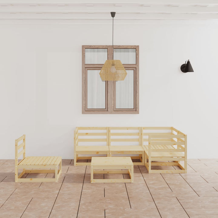 Set Mobilier De Grădină, 6 Piese, , Lemn Masiv De Pin