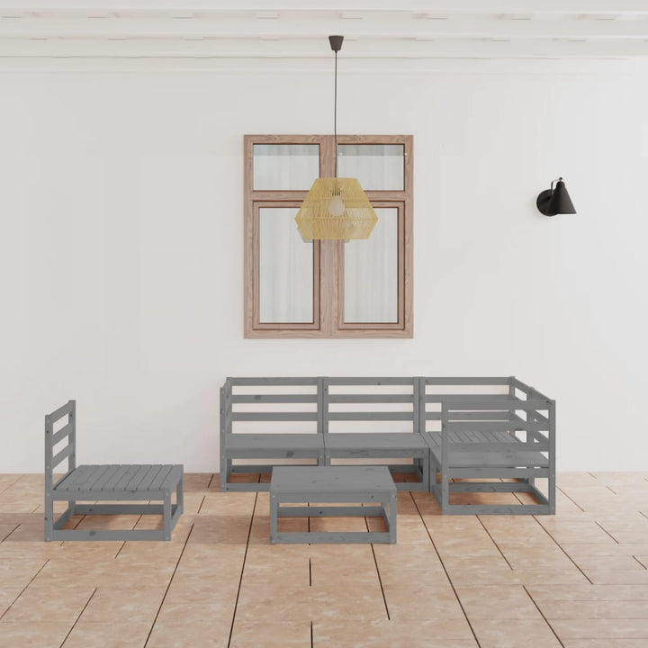 Set Mobilier De Grădină, 6 Piese, , Lemn Masiv De Pin