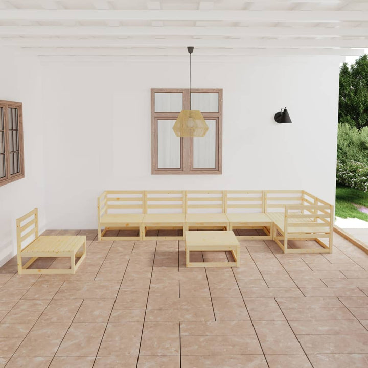 Vixl Set Mobilier De Grădină Cu Perne, 8 Piese, Lemn Masiv Pin