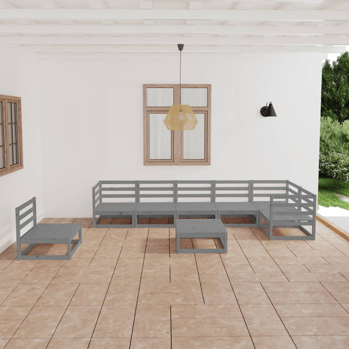 Vixl Set Mobilier De Grădină Cu Perne, 8 Piese, Lemn Masiv Pin