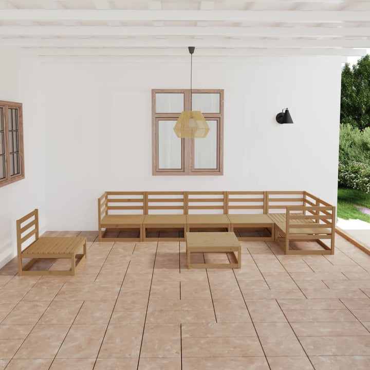 Vixl Set Mobilier De Grădină Cu Perne, 8 Piese, Lemn Masiv Pin