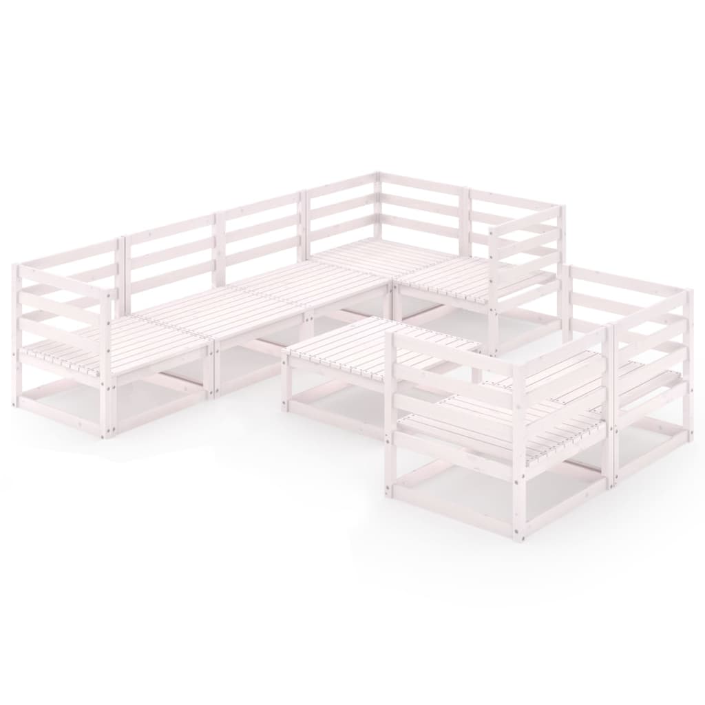 Set Mobilier De Grădină, 8 Piese, , Lemn Masiv De Pin