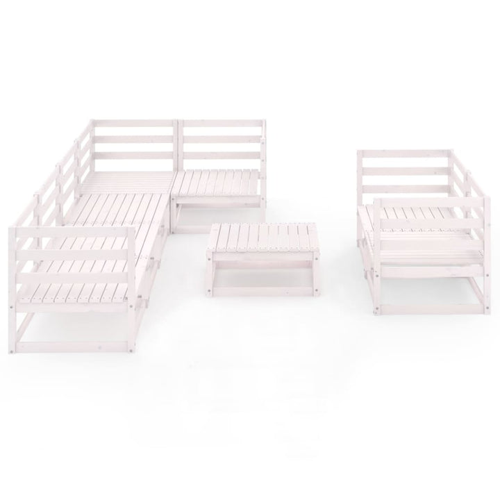 Set Mobilier De Grădină, 8 Piese, , Lemn Masiv De Pin