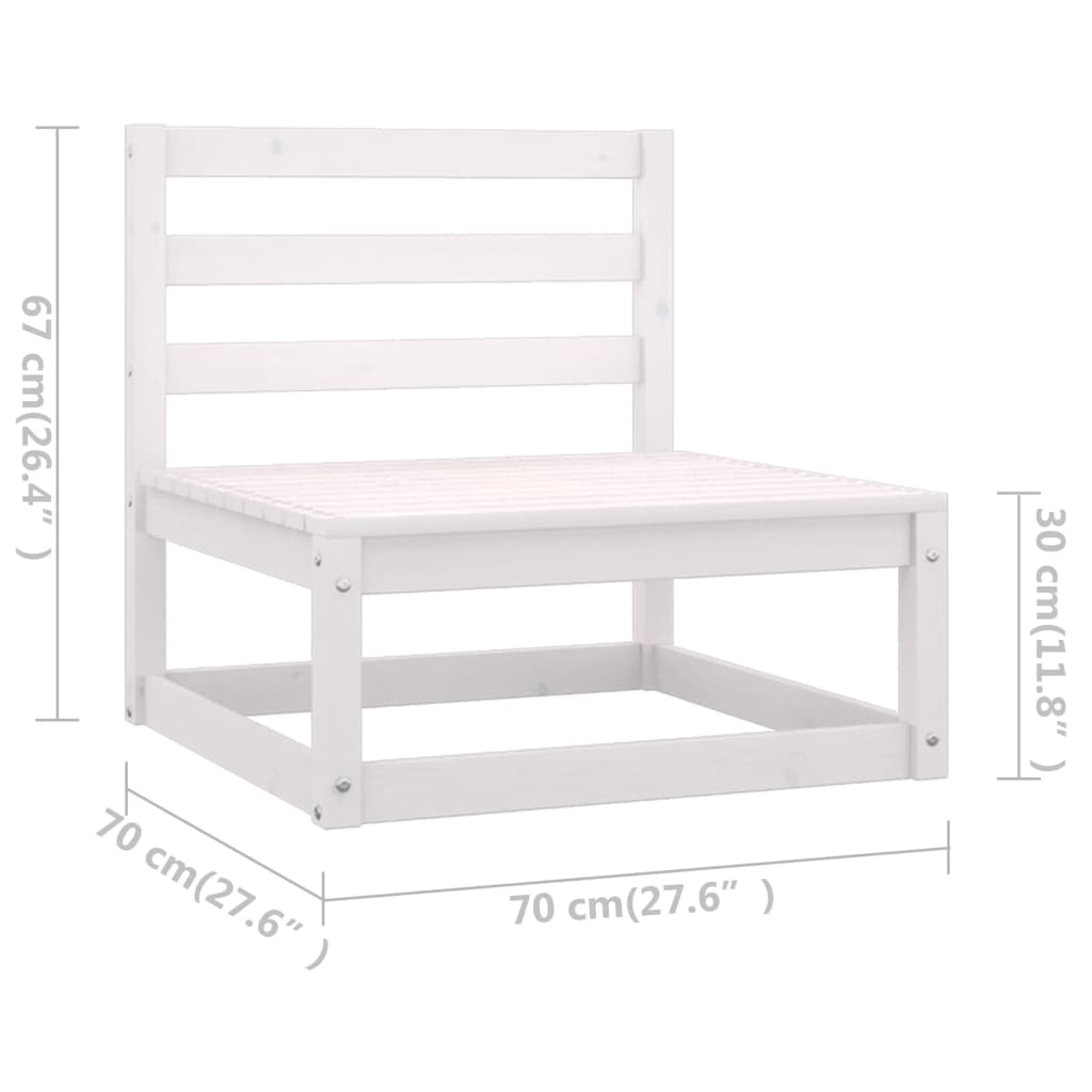 Set Mobilier De Grădină, 8 Piese, , Lemn Masiv De Pin