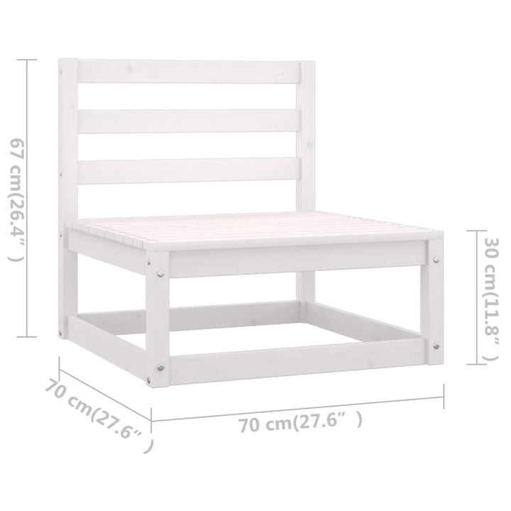Set Mobilier De Grădină, 8 Piese, , Lemn Masiv De Pin