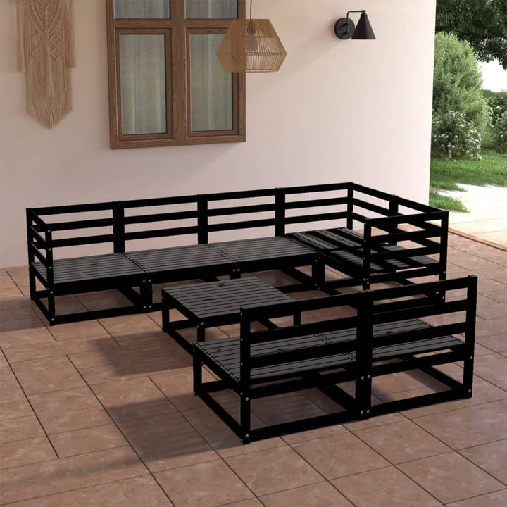 Set Mobilier De Grădină, 8 Piese, , Lemn Masiv De Pin