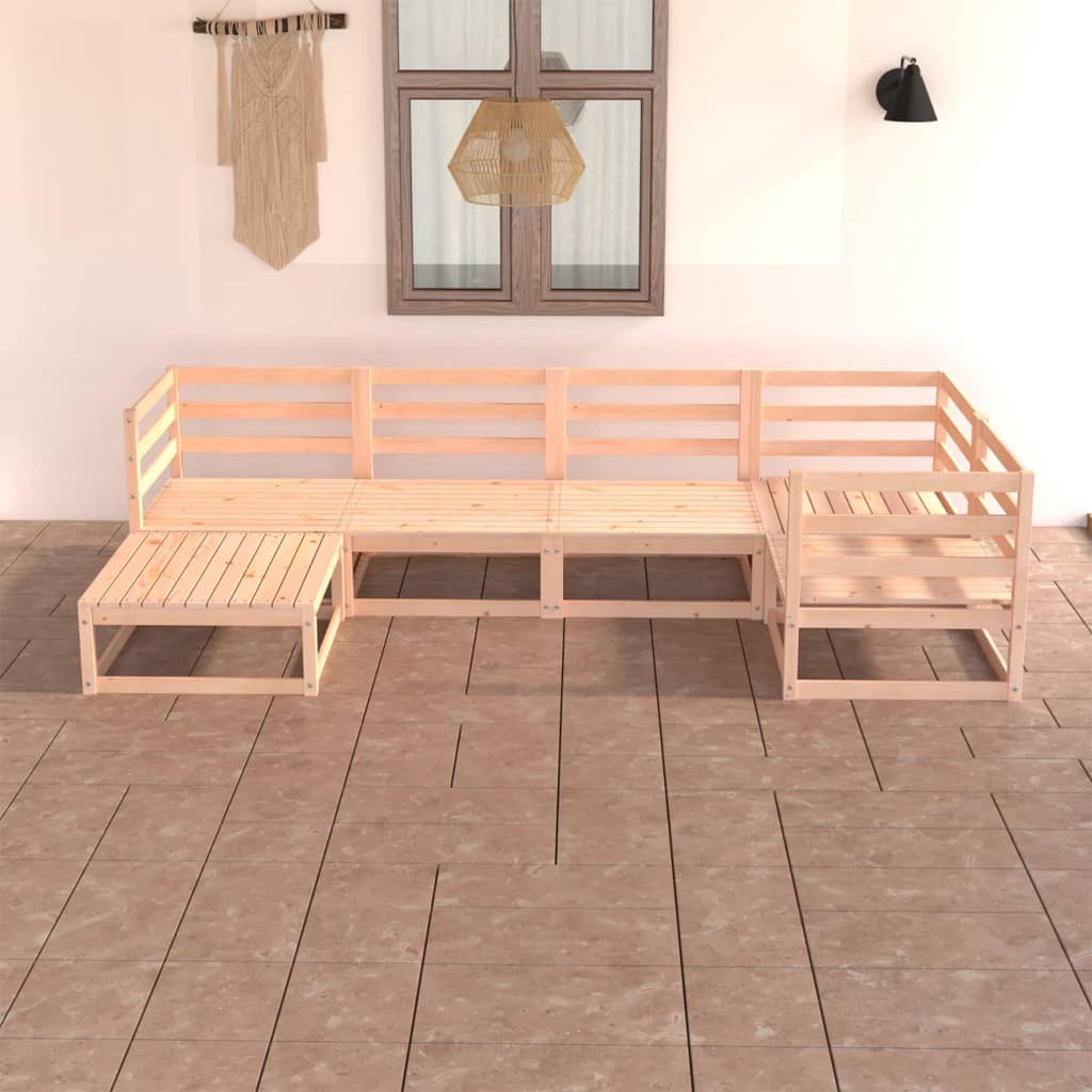 Set Mobilier De Grădină, 6 Piese, , Lemn Masiv De Pin