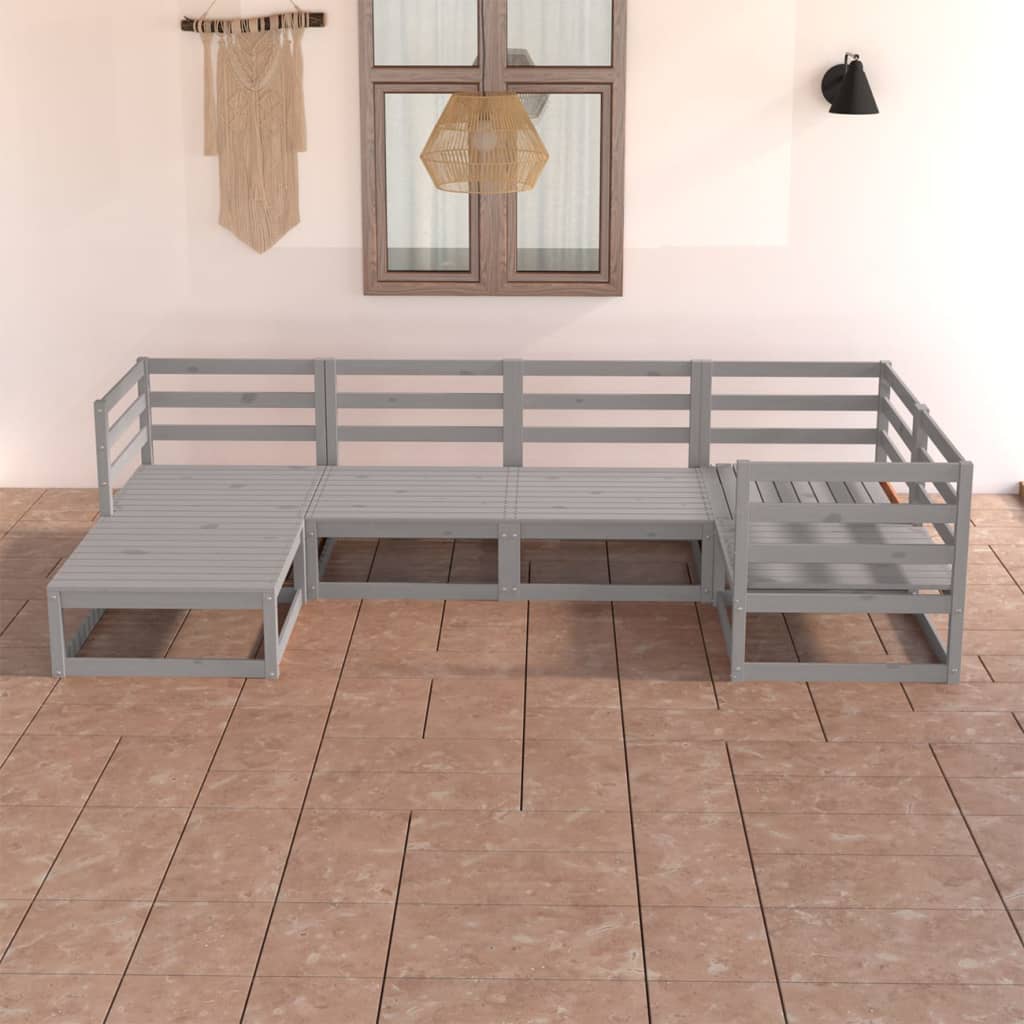 Set Mobilier De Grădină, 6 Piese, , Lemn Masiv De Pin
