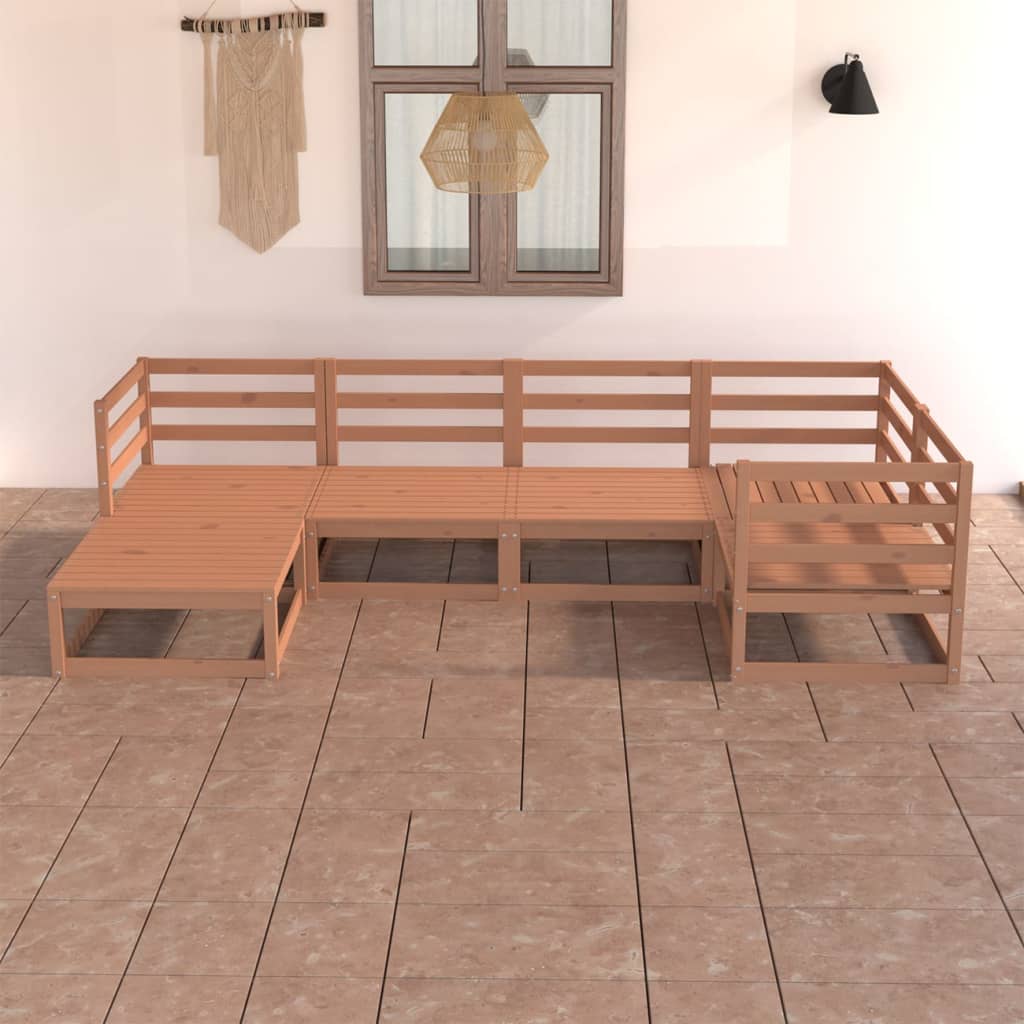Set Mobilier De Grădină, 6 Piese, , Lemn Masiv De Pin