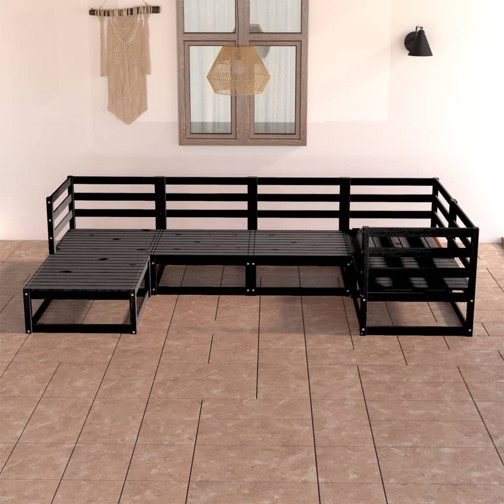 Set Mobilier De Grădină, 6 Piese, , Lemn Masiv De Pin