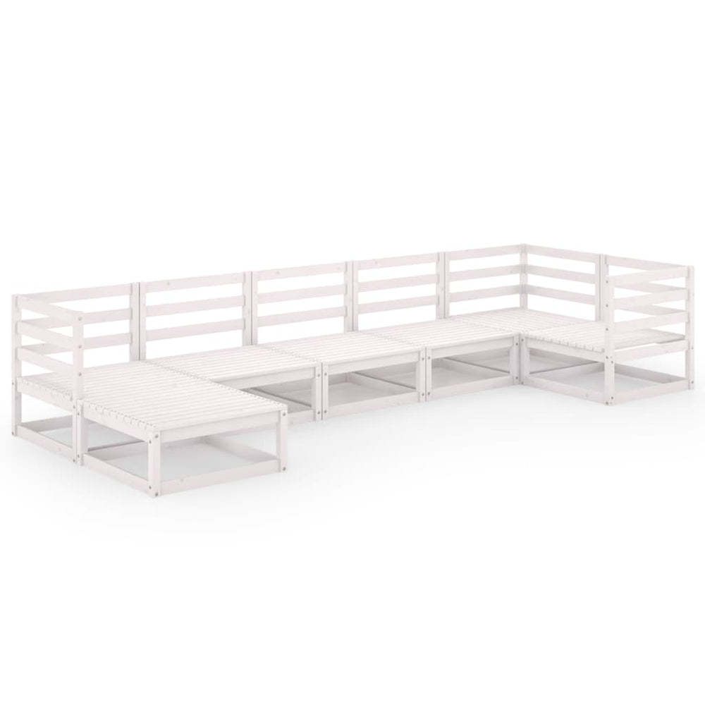 Set Mobilier De Grădină, 7 Piese, , Lemn Masiv De Pin