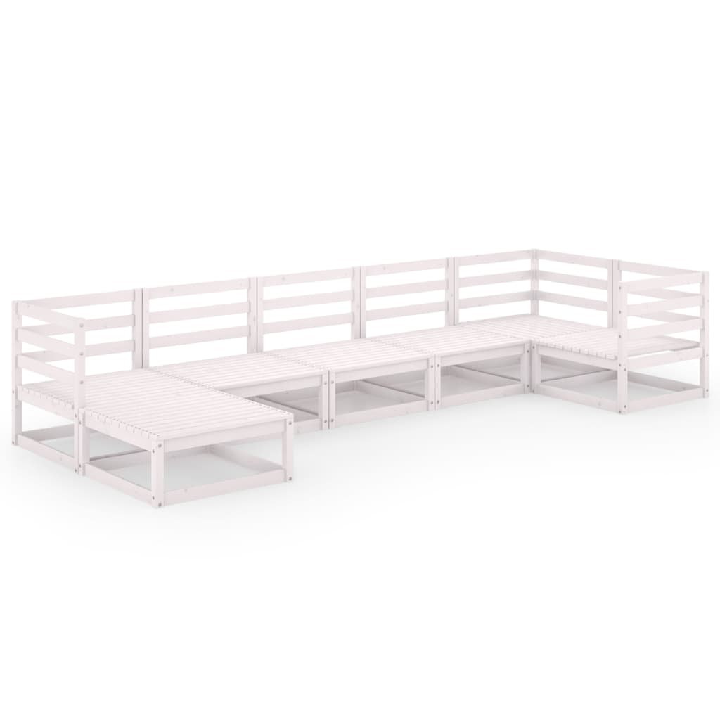 Set Mobilier De Grădină, 7 Piese, , Lemn Masiv De Pin