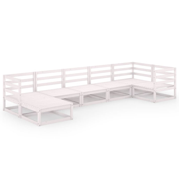 Set Mobilier De Grădină, 7 Piese, , Lemn Masiv De Pin
