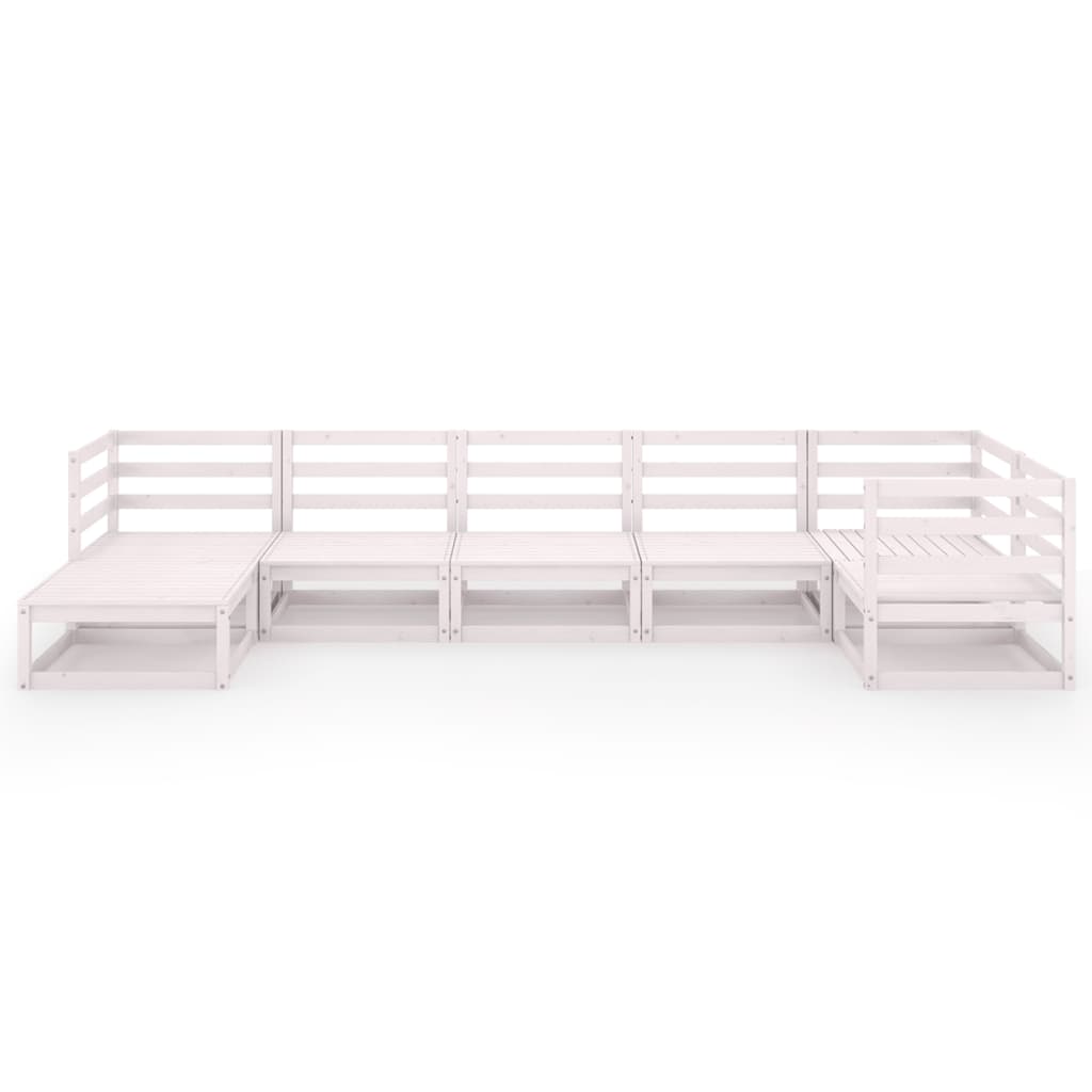 Set Mobilier De Grădină, 7 Piese, , Lemn Masiv De Pin