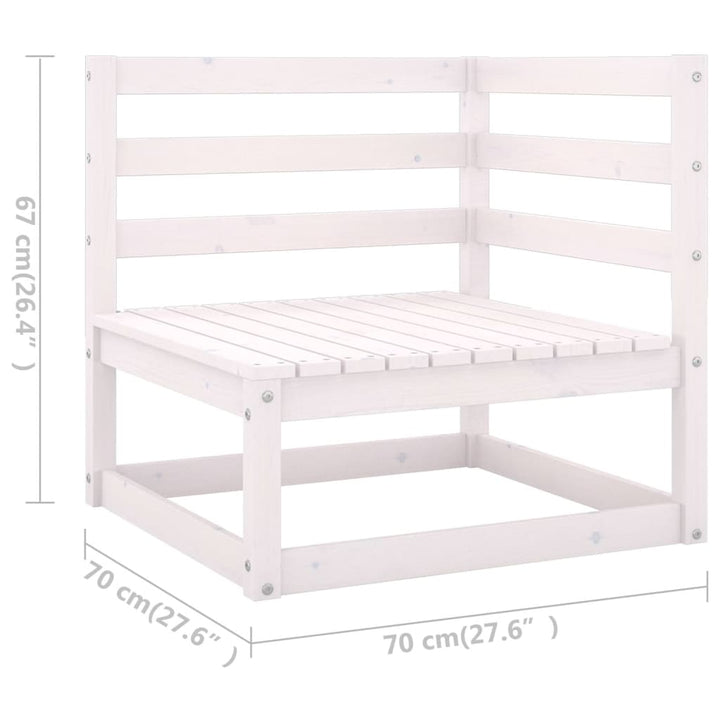 Set Mobilier De Grădină, 7 Piese, , Lemn Masiv De Pin