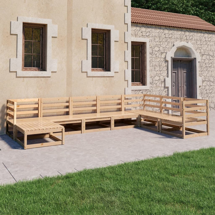 Vixl Set Mobilier De Grădină Din 8 Piese, Lemn Masiv De Pin