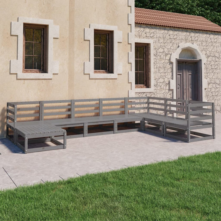 Vixl Set Mobilier De Grădină Din 8 Piese, Lemn Masiv De Pin
