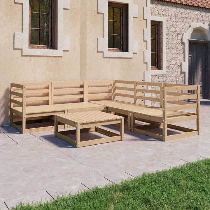 Vixl Set Mobilier De Grădină Cu Perne, 6 Piese, Lemn Masiv De Pin