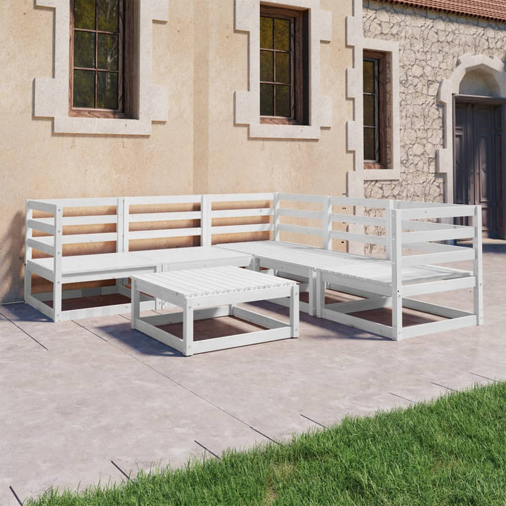 Vixl Set Mobilier De Grădină Cu Perne, 6 Piese, Lemn Masiv De Pin