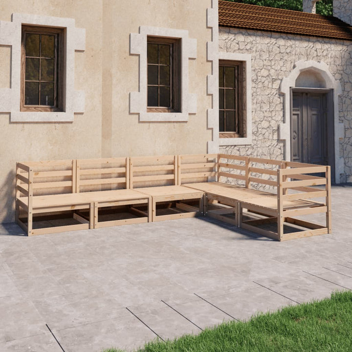 Vixl Set Mobilier De Grădină Cu Perne, 6 Piese, Lemn Masiv De Pin