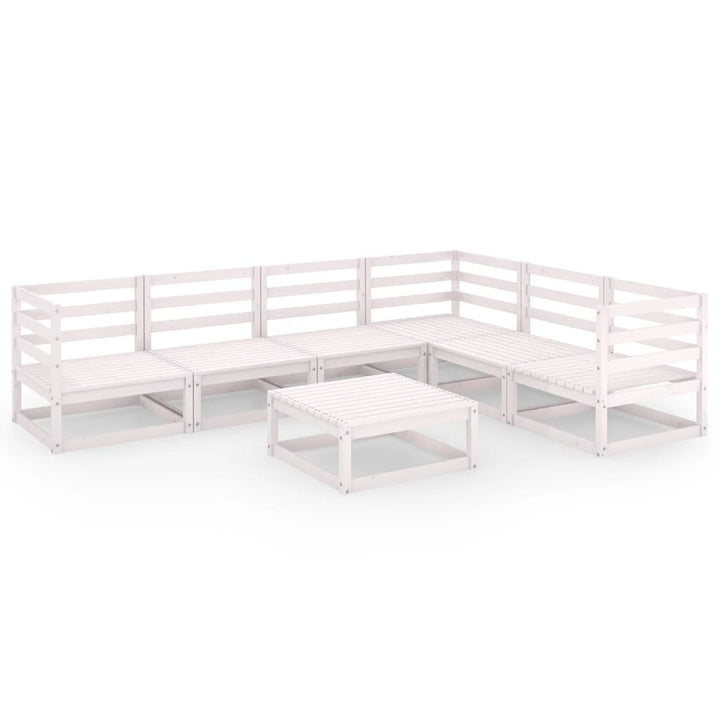 Set Mobilier De Grădină, 7 Piese, , Lemn Masiv De Pin